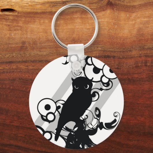 Owl Silhoutte Sleutelhanger (Voorkant)