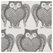 Owl Sketch Cartoon Pattern Stof (Close Up)