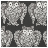 Owl Sketch Cartoon Pattern Stof (Close Up)