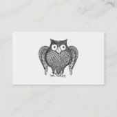 Owl Sketch Cartoon Visitekaartje (Achterkant)