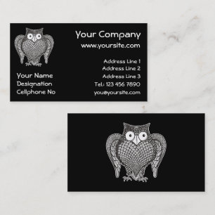 Owl Sketch Cartoon Visitekaartje