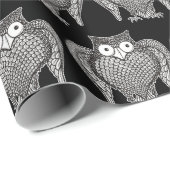 Owl Sketch Pattern Cadeaupapier (Rol Hoek)