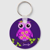 Owl sleutelhanger met naam (Voorkant)