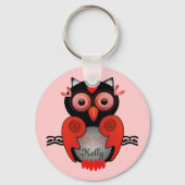 Owl sleutelhanger met naam (Voorkant)