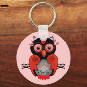 Owl sleutelhanger met naam (Voorkant)