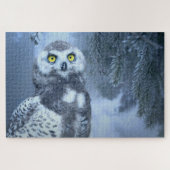Owl Snow Owl Owl Bird Winter Forest Legpuzzel (Horizontaal)