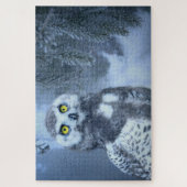 Owl Snow Owl Owl Bird Winter Forest Legpuzzel (Verticaal)