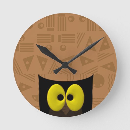 Owl Southwestern Ronde Klok (Voorkant)