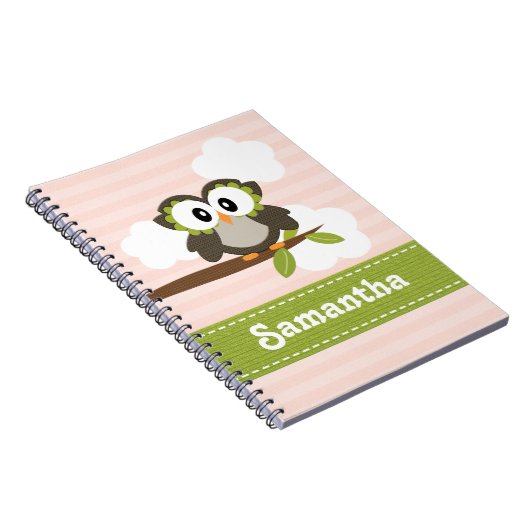 Owl spiral notebook Journal Blue Notitieboek (Rechterzijde)