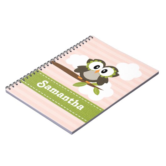 Owl spiral notebook Journal Blue Notitieboek (Linkerzijde)