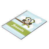 Owl spiral notebook Journal Blue Notitieboek (Linkerzijde)