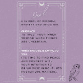 Owl Spirit Animal Blue Decorative Cutting Board Snijplank