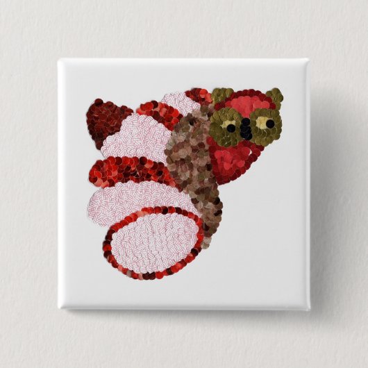 Owl Square Badge Vierkante Button 5,1 Cm (Voorkant)