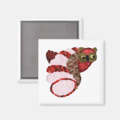 Owl Square Magnet (Voorkant / Achterkant)