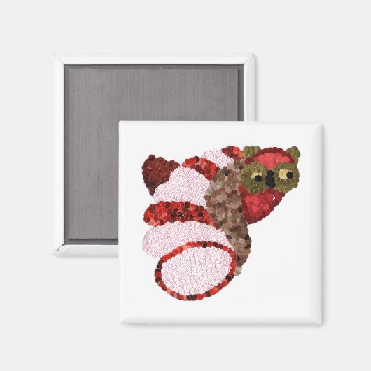 Owl Square Magnet (Voorkant / Achterkant)