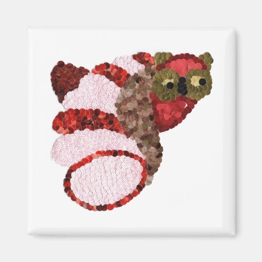 Owl Square Magnet (Voorkant)