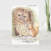 Owl & Squirrel III Greeting Card Kaart (Voorkant)