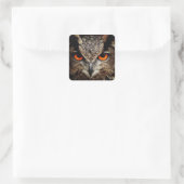 OWL-stallen Vierkante Sticker (Tas)
