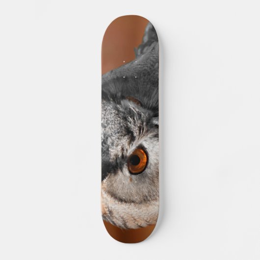 Owl Stare Persoonlijk Skateboard (Voorkant)