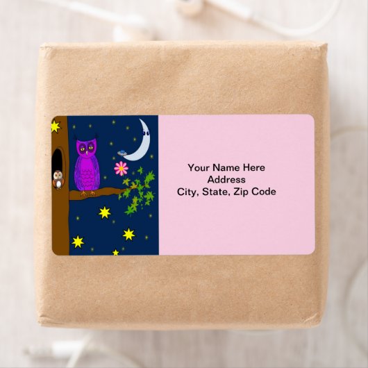 Owl Stars Moon Labels (Insitu)