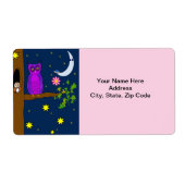 Owl Stars Moon Labels (Voorkant)