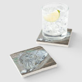 Owl Stenen Onderzetter (Zijkant)