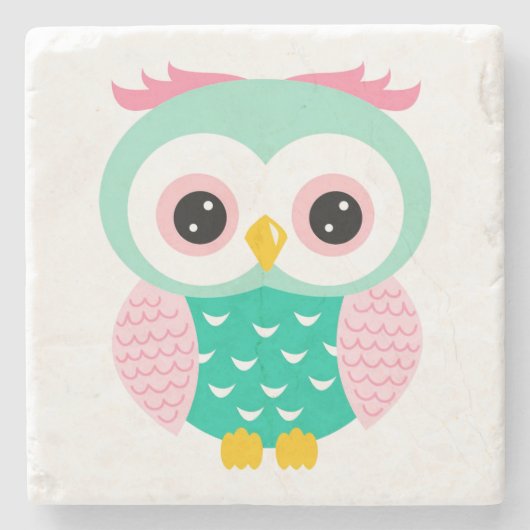 Owl Stenen Onderzetter (Voorkant)