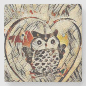 Owl Stenen Onderzetter (Voorkant)
