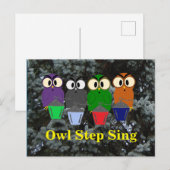 Owl Step Sing Bryn Mawr-lampionnen in bomen Briefkaart (Voorkant / Achterkant)