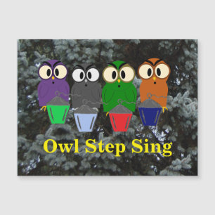Owl Step Sing Bryn Mawr Lantern Magnetic Card