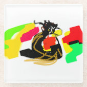 Owl style nice glazen onderzetter (Voorkant)