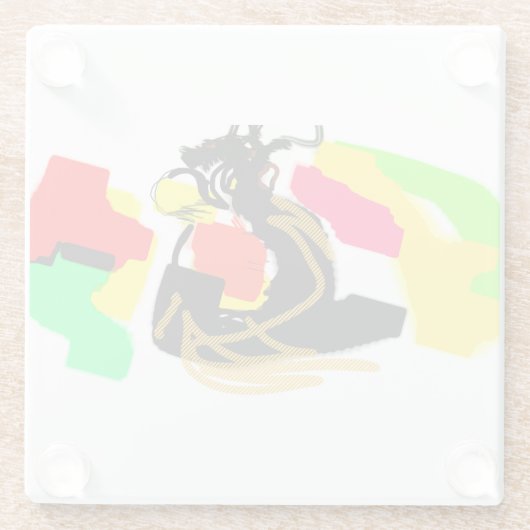 Owl style nice glazen onderzetter (Achterkant)