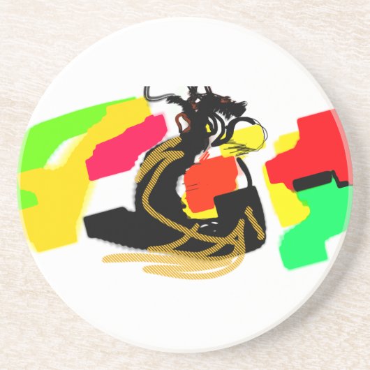 Owl style nice zandsteen onderzetter (Voorkant)