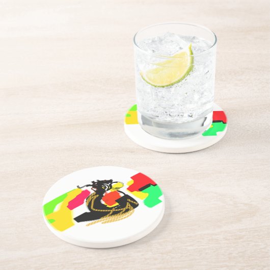 Owl style nice zandsteen onderzetter (Zijkant)