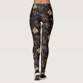 Owl Suikerschedel en roze Paarse blauwe mint Leggings (Achterkant)