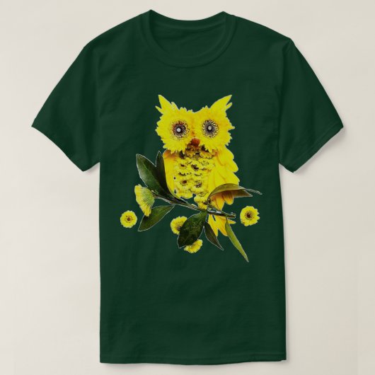 Owl Sunflower Cute Elephant Love Sunflower T-shirt (Design voorkant)