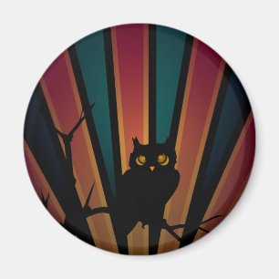 Owl Sunset Magnet