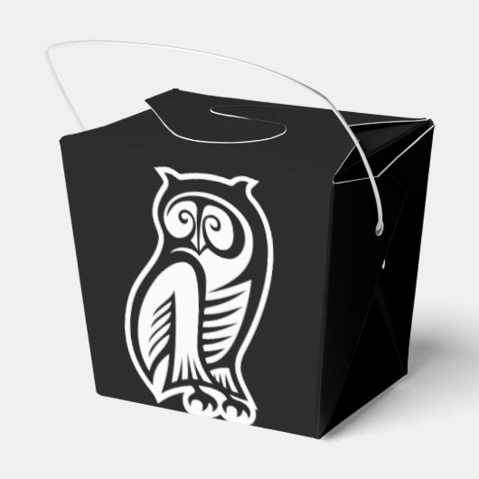 Owl Symbool White Bedankdoosjes (Achterkant)