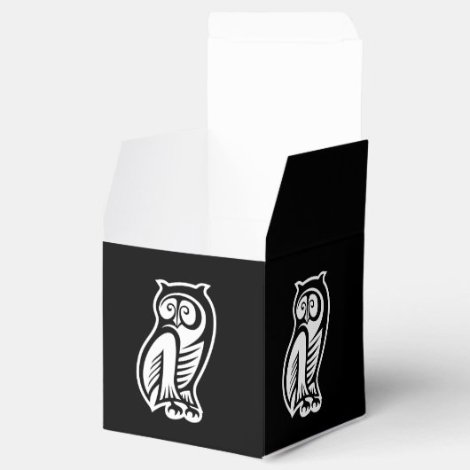 Owl Symbool White Bedankdoosjes (Geopend)