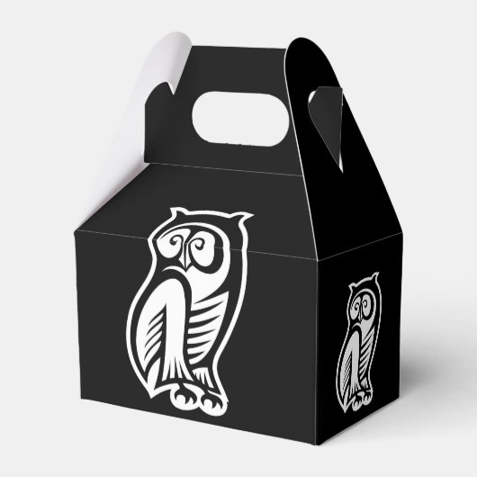Owl Symbool White Bedankdoosjes (Voorkant Zijde)