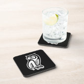 Owl Symbool White Bier Onderzetter (Rechterzijde)