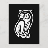 Owl Symbool White Briefkaart (Voorkant)