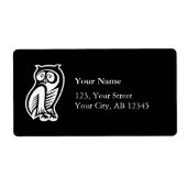 Owl Symbool White Etiket (Voorkant)