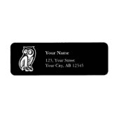 Owl Symbool White Etiket (Voorkant)