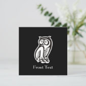Owl Symbool White Kaart (Staand voorkant)