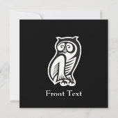 Owl Symbool White Kaart (Voorkant)