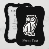 Owl Symbool White Kaart (Voorkant / Achterkant)