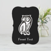 Owl Symbool White Kaart (Staand voorkant)
