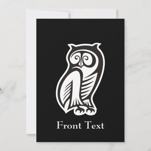 Owl Symbool White Kaart (Voorkant)