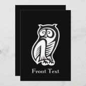 Owl Symbool White Kaart (Voorkant / Achterkant)